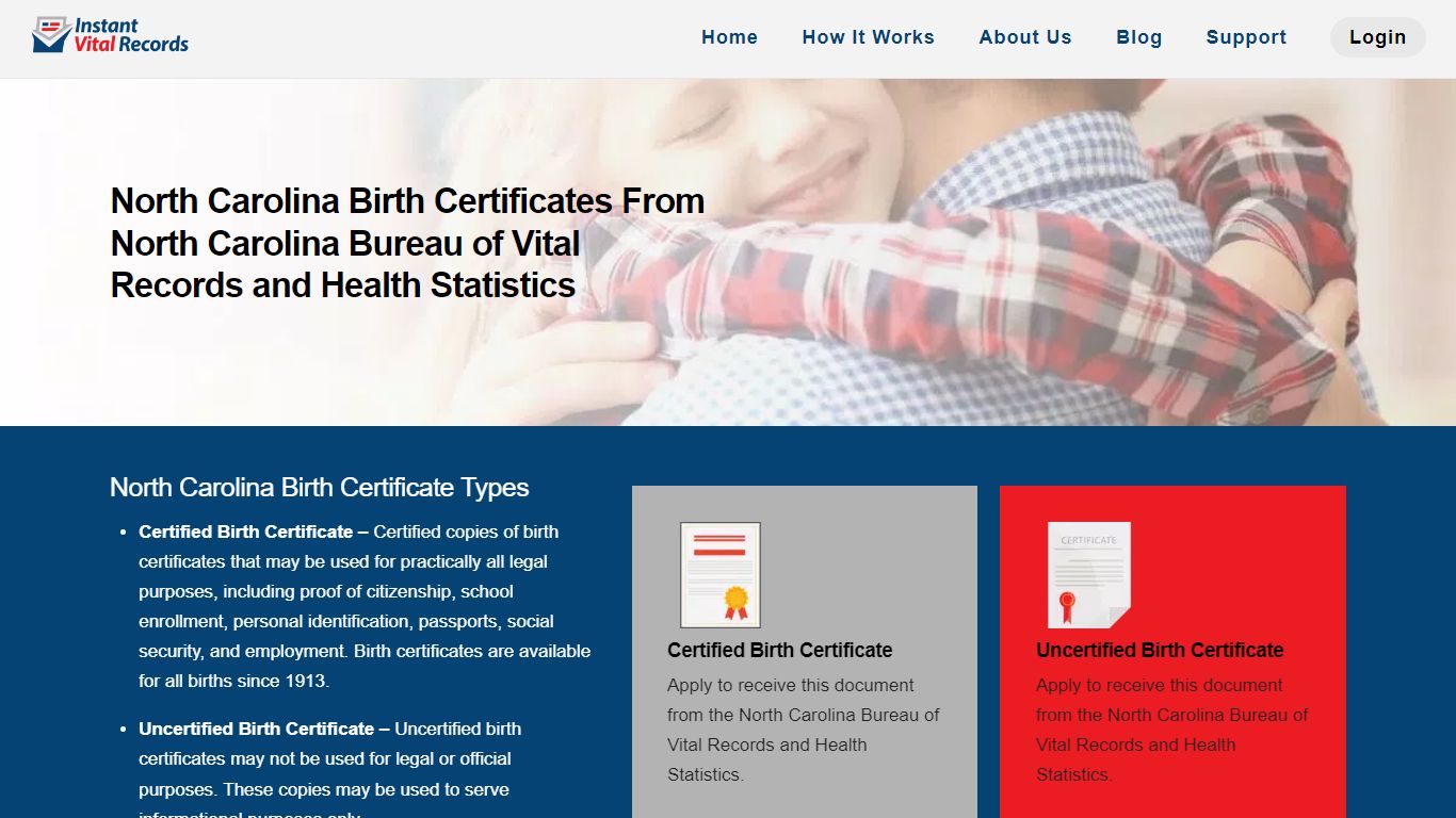 North Carolina Birth Certificate Replacement - InstantVitalRecords